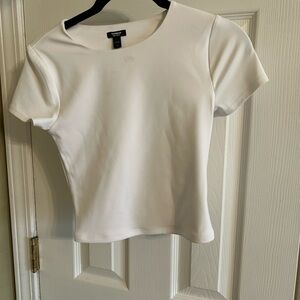 Express White Short Sleeve Women's Tee